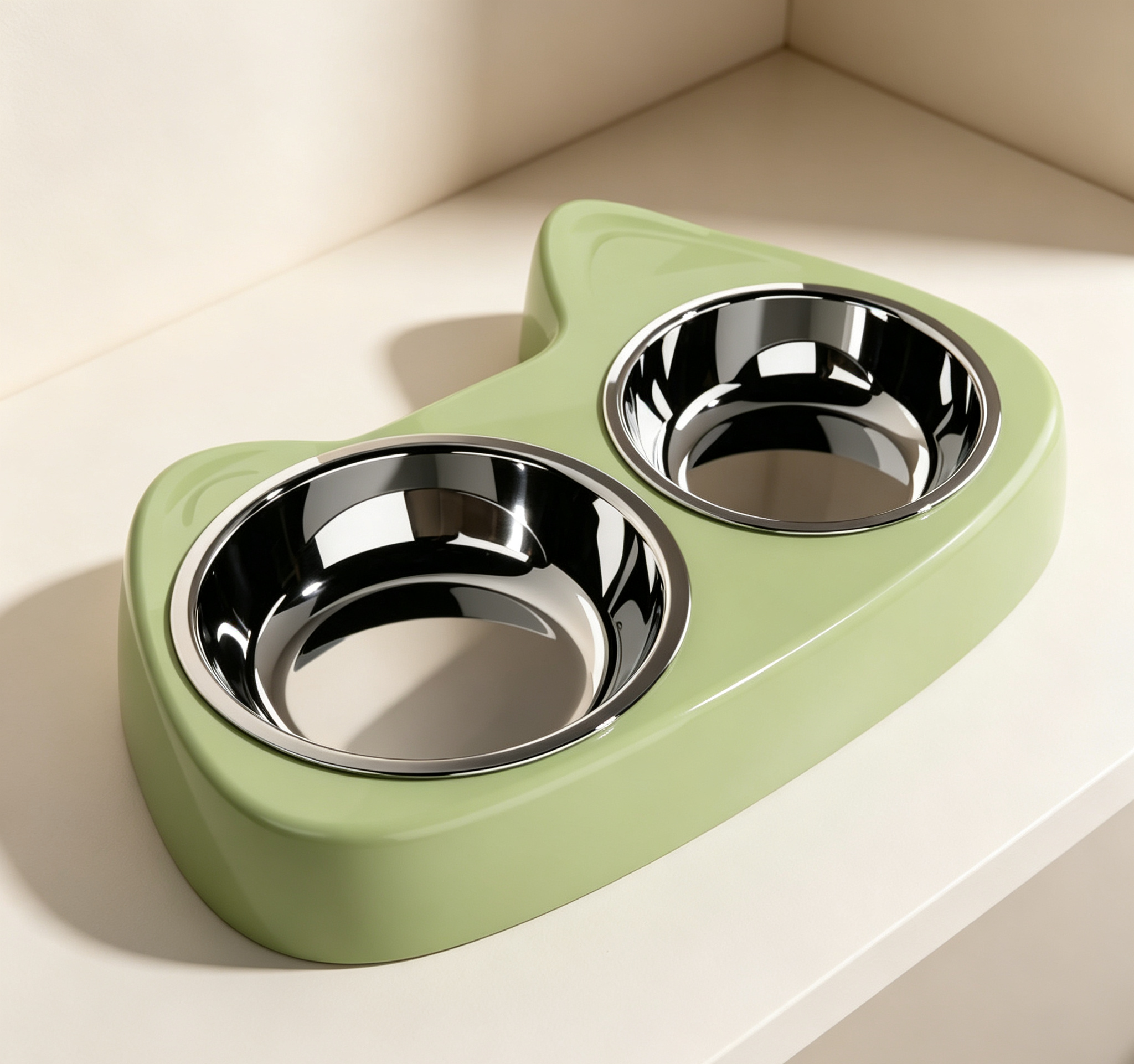 Moe-style cat ear shaped wooden bowl