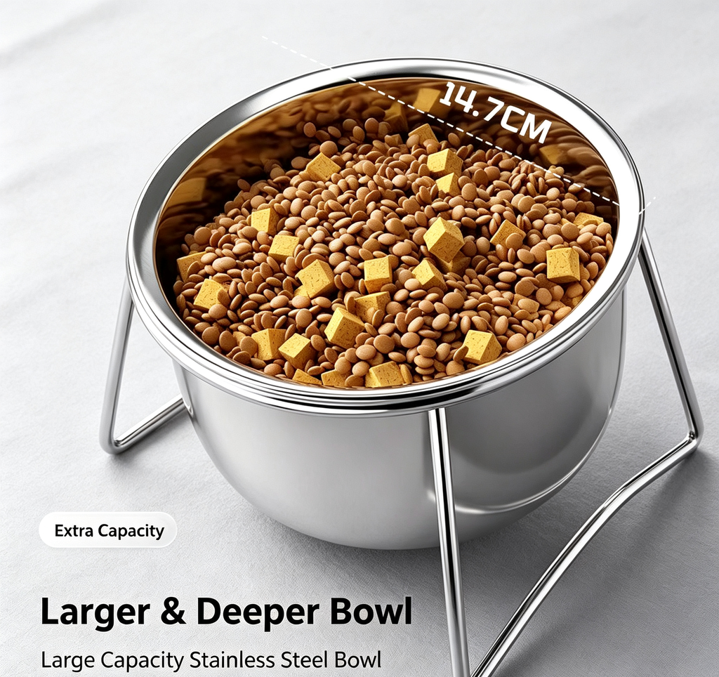 Twin bowls made of non-metallic steel
