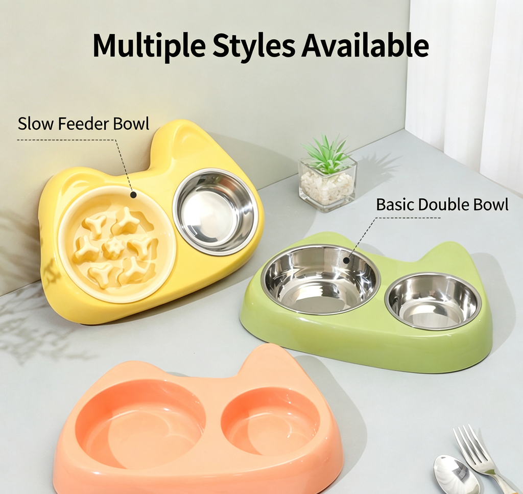 Moe-style cat ear shaped wooden bowl