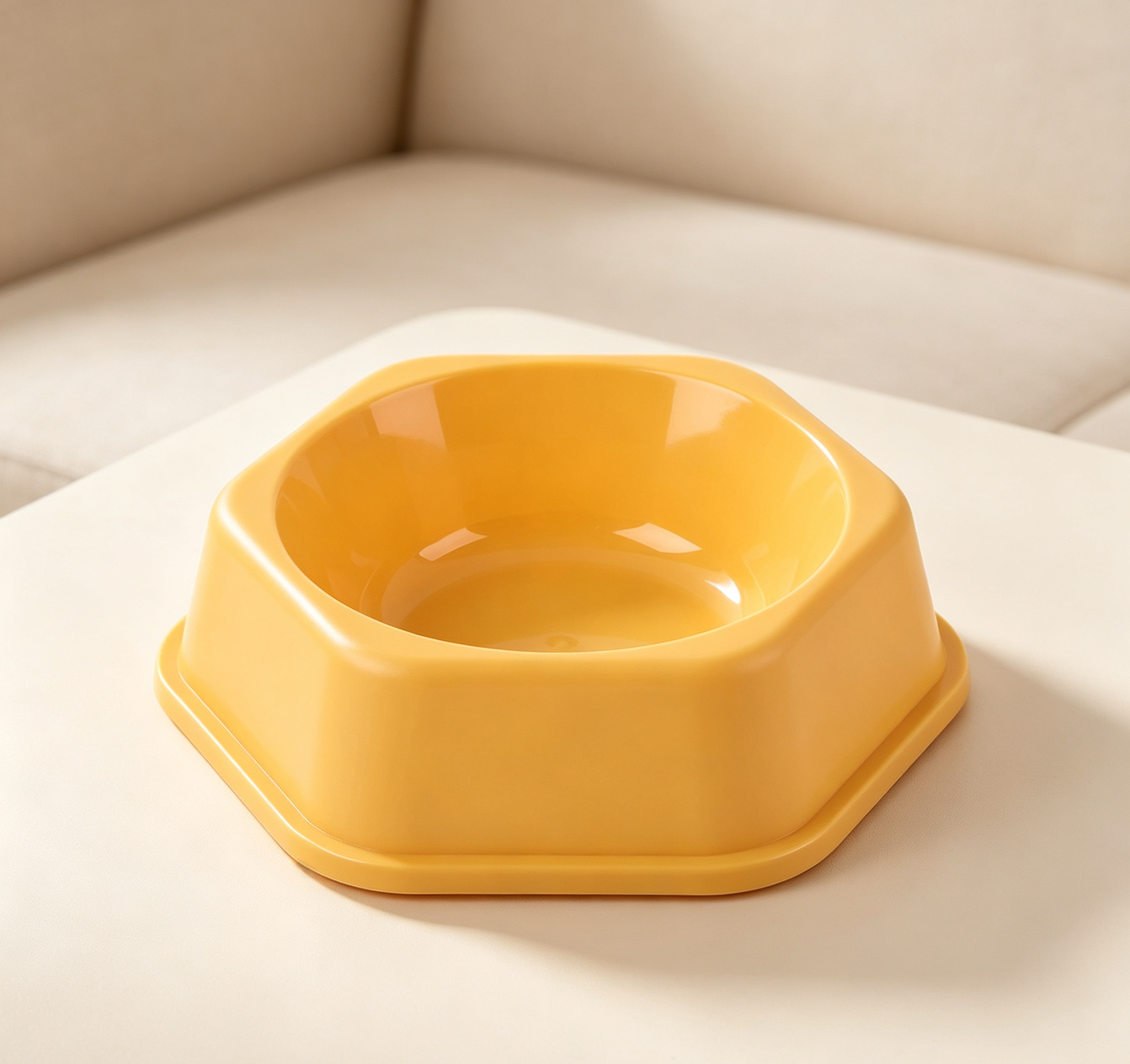 Hexagonal shape proof plastic bowl