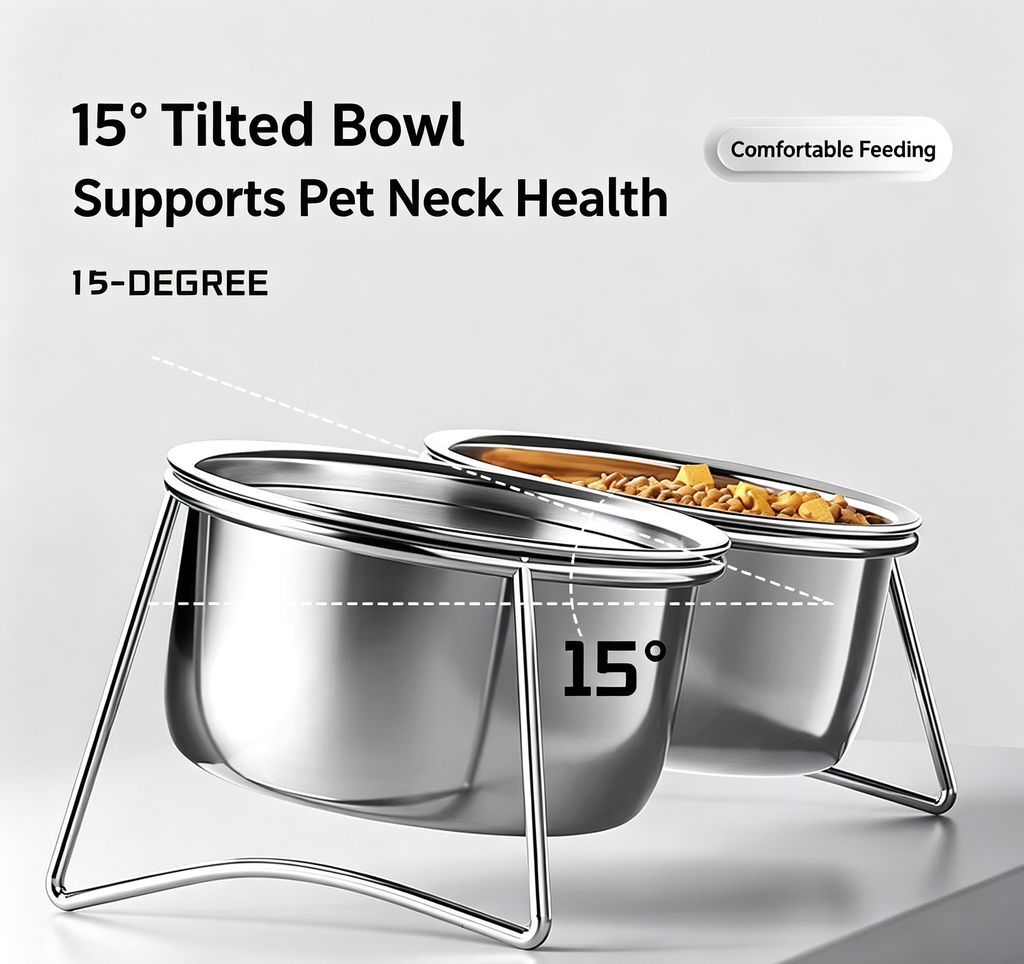 Twin bowls made of non-metallic steel