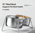 Twin bowls made of non-metallic steel