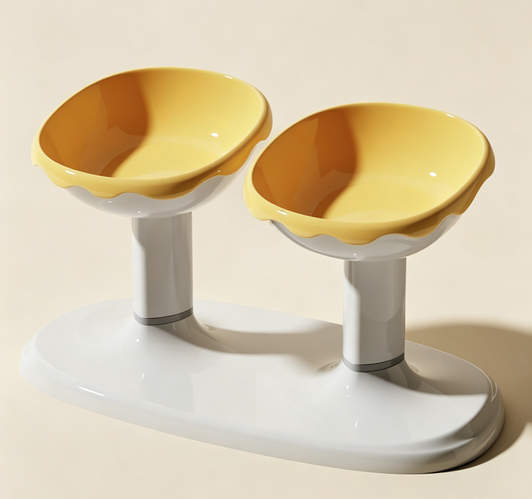 Cat food tray drinking water bowl