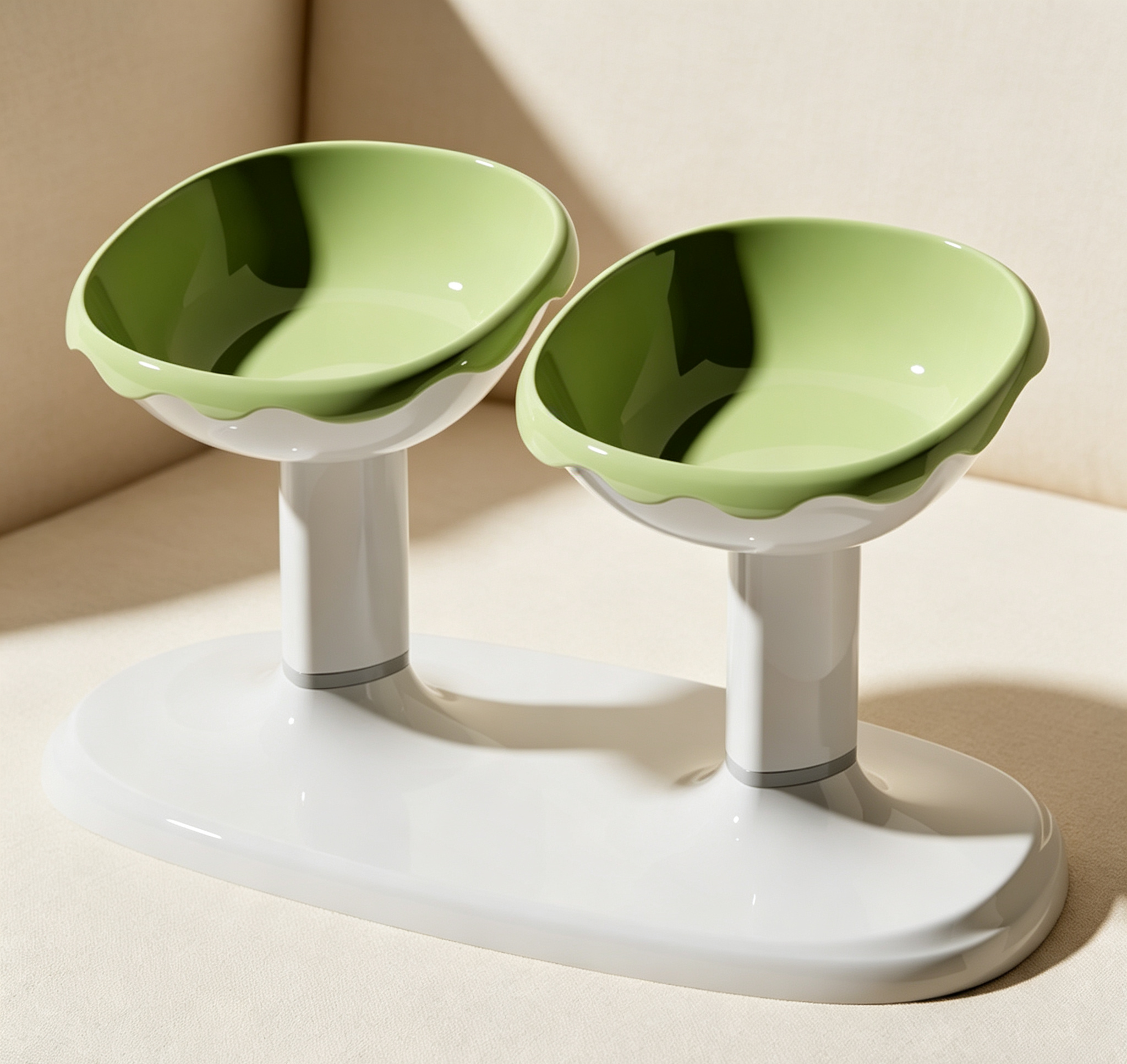 Cat food tray drinking water bowl